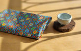 Korean Traditional Dancheong Lotus Plate Patterned Cotton Fabric made in Korea by the Half Yard